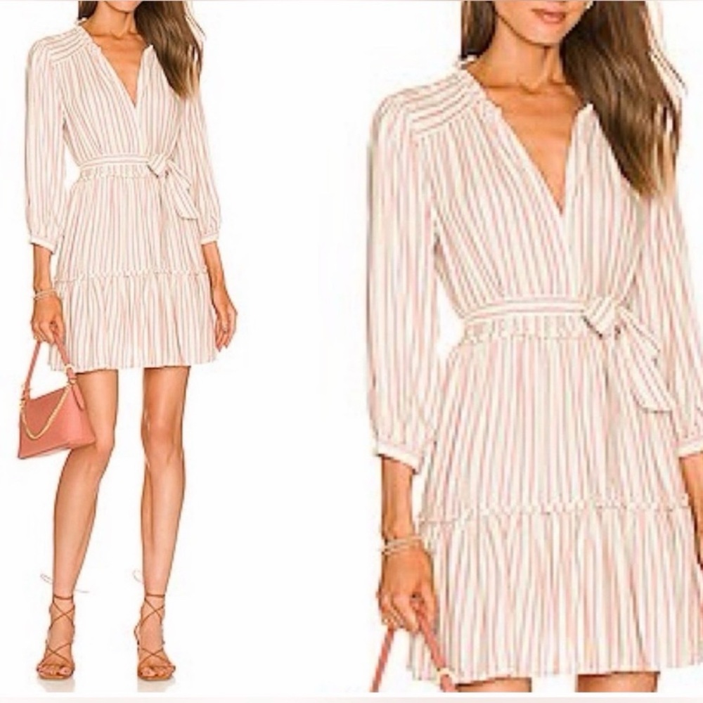 PAIGE x Revolve Kyleen Dress - Striped Tie-Waist Mini Dress
